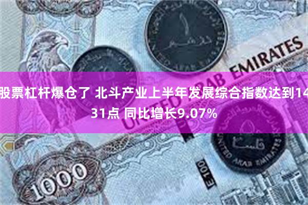 股票杠杆爆仓了 北斗产业上半年发展综合指数达到1431点 同比增长9.07%