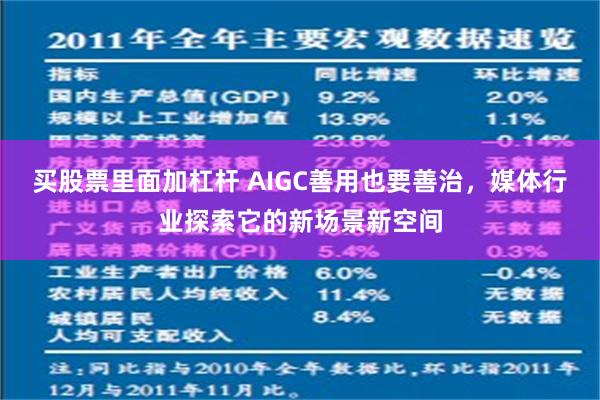 买股票里面加杠杆 AIGC善用也要善治，媒体行业探索它的新场景新空间