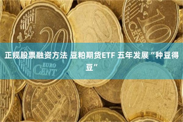 正规股票融资方法 豆粕期货ETF 五年发展“种豆得豆”