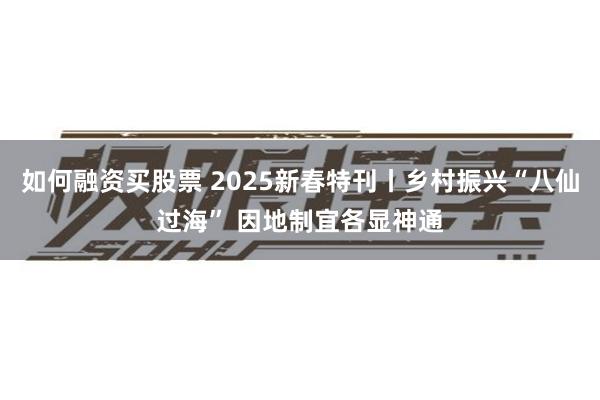 如何融资买股票 2025新春特刊丨乡村振兴“八仙过海” 因地制宜各显神通