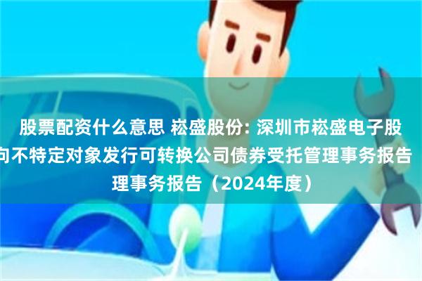 股票配资什么意思 崧盛股份: 深圳市崧盛电子股份有限公司向不特定对象发行可转换公司债券受托管理事务报告（2024年度）