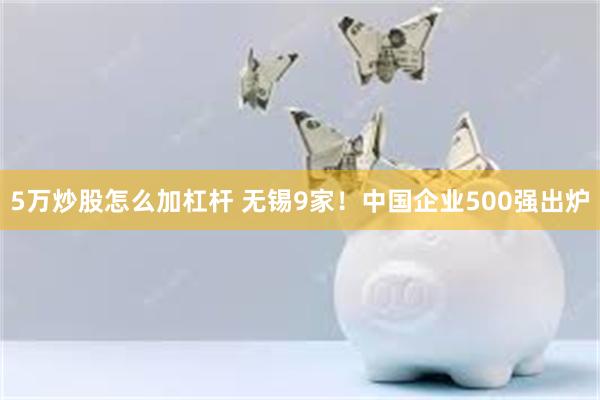 5万炒股怎么加杠杆 无锡9家！中国企业500强出炉
