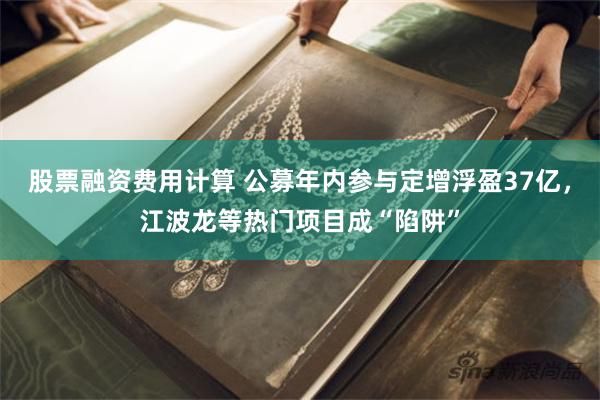 股票融资费用计算 公募年内参与定增浮盈37亿，江波龙等热门项目成“陷阱”